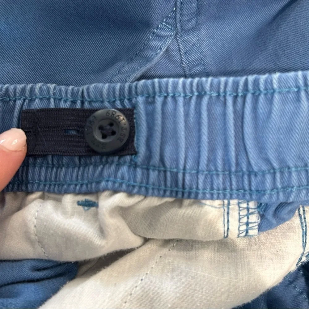 The Children's Place Boys Blue Cargo Shorts 12- Pull On Adjustable Waist Cotton